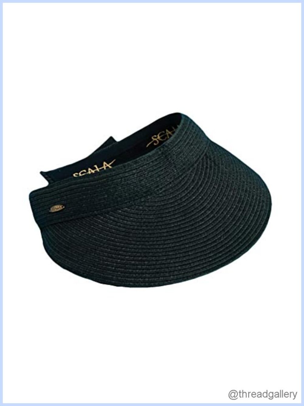Women's Sun Visor Hat Wide Brim Paper Braid UV Protection